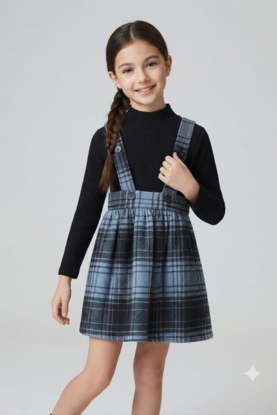 Hiccup Plaid Button-Down Overalls