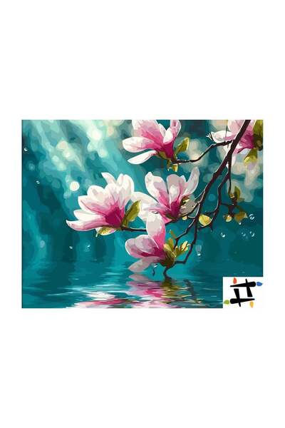 Painting-numbers Set pictura pe numere Liniste plutitoare 6602, panza pe rama...