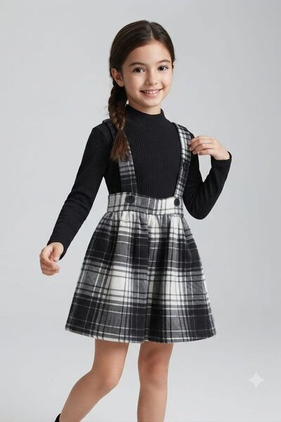 Hiccup Plaid Button-Down Overalls
