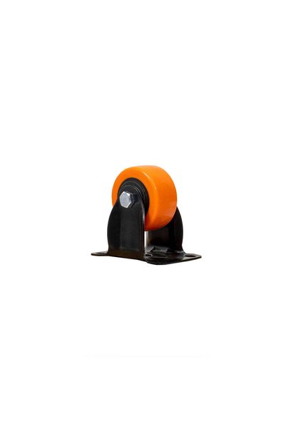 FOXMAG24 2.5 inch rubber furniture wheel, orange, 9.5x6.5 cm support
