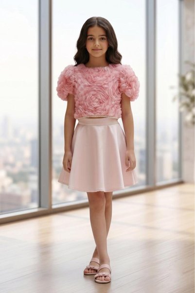 Alesaei-mondo tondo Girls' royal two-piece evening set S01295