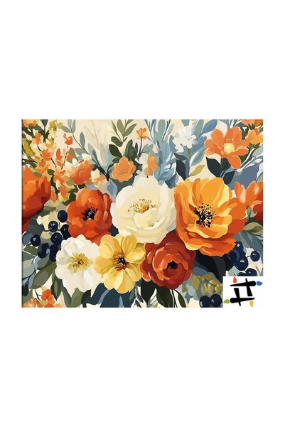 Painting-numbers Set pictura pe numere Contrastul Verii 6557, panza pe rama l...