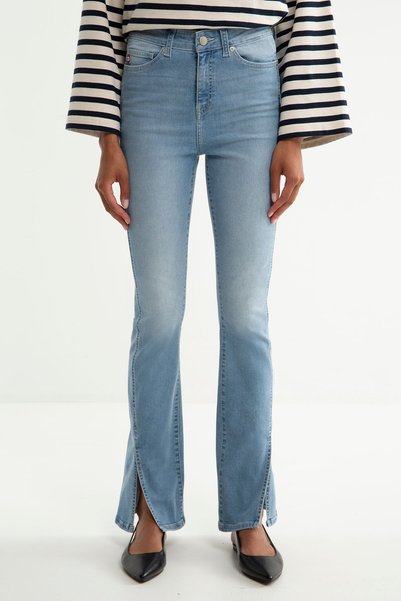 Big Star Blugi damă bootcut cu tăieturi albastru deschis Blake 219 W26 L32