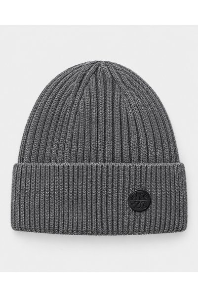 PIECE SIGNATURE Căciulă de iarnă unisex din viscoză, cu dungi, pliată, cu logo