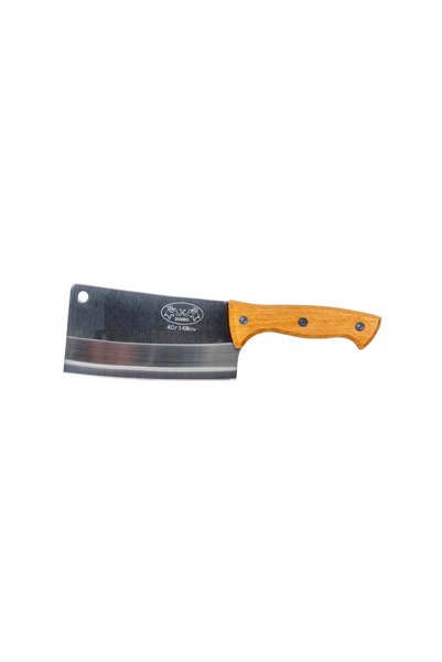 FOXMAG24 Cuțit de curățat, mâner din lemn, lamă din oțel inoxidabil de 17 cm