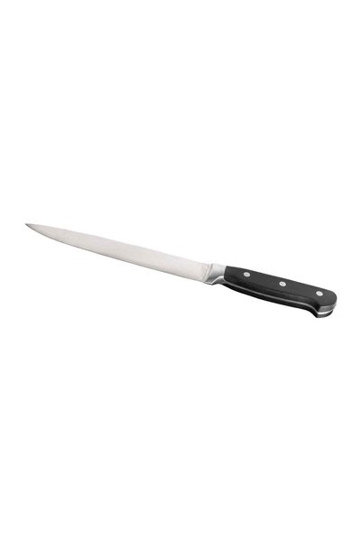 FOXMAG24 Kitchen Knife, 20 cm Blade, Black Handle