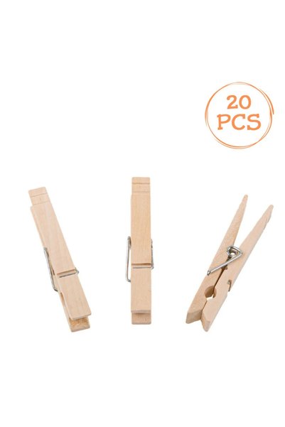 Belora Carlige din Lemn pentru Rufe 8.5cm - 20buc