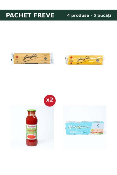 Fara brand Pachet paste cu ton și sos: spaghete și linguine Garofalo, 2 x pas...