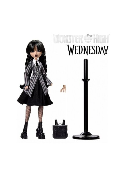 OEM Кукла Monster High Wednesday Колекционерска Ученически тоалет Mattel