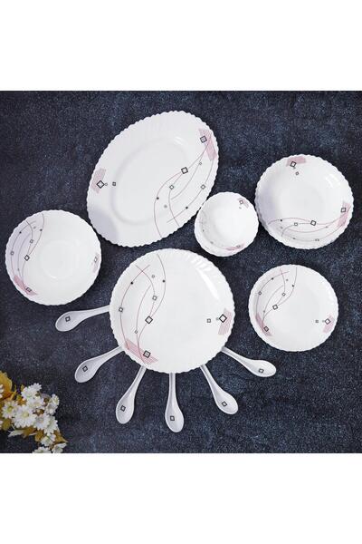 Decas Opalware 33-Piece Dinner Set