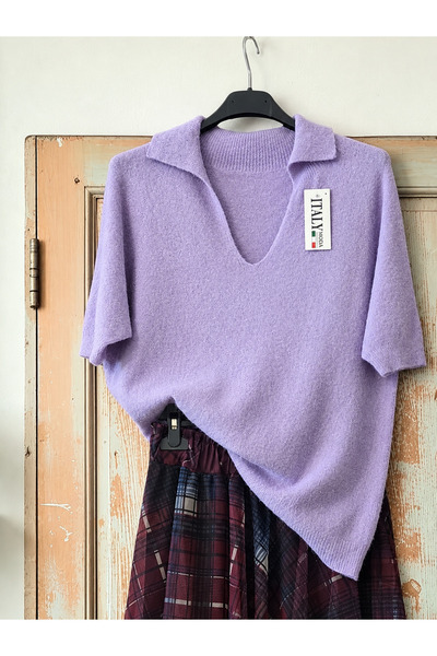 OEM Bluză Damă din Mix cu Alpaca, Tricotată, Culoare Lila, One Size Mărimea 3...