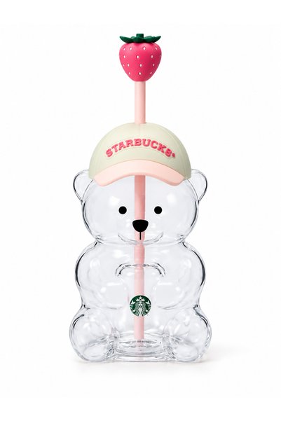 Starbucks ®   Bearista Strawberry Bear Glass Cup, 591 Ml.