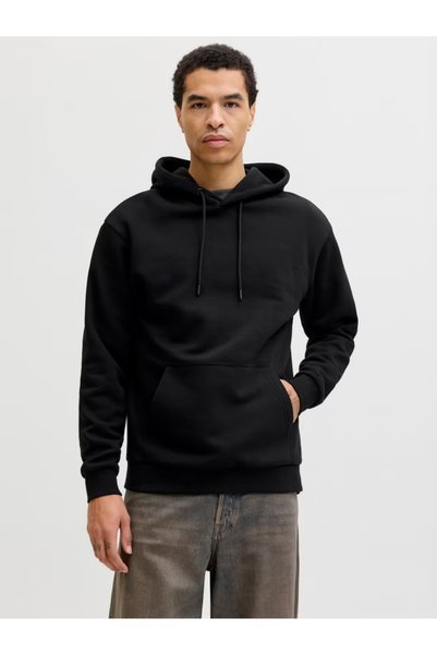 Jack & Jones Hanorac bărbătesc cu buzunar tip cangur, croială lejeră, JJEBRADLEY