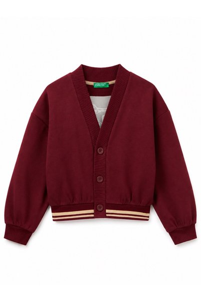 United Colors of Benetton Girls' College-Style Striped Sweater, Ages 6-14, Bu...