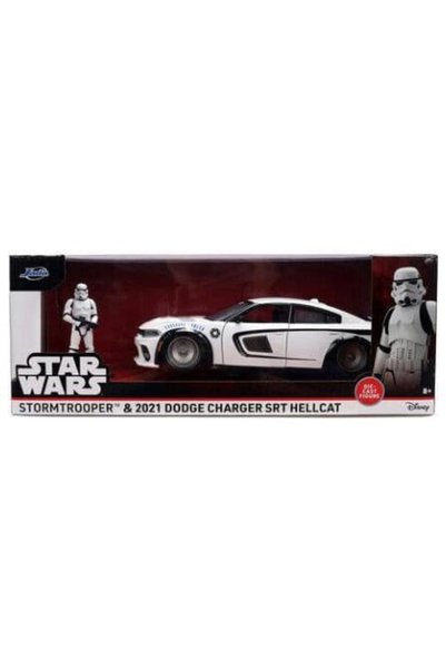 Simba Dickie Group Star Wars Stormtrooper Dodge Charger SRT Hellcat 1:24 - Mo...
