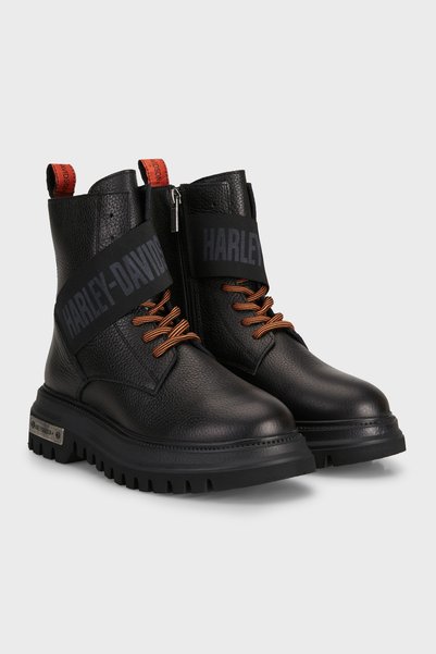 Harley Davidson Becki Bağcıklı Fermuarlı Deri Bot Kadın BOT 021G100554 CTN