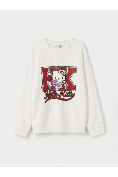 LC Waikiki Nevavm Difference Lcw Limitless White Hello Kitty Printed Easy-To-...