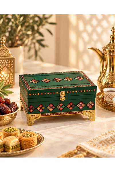 Generic Brand سخان استيل شعبي تراثي ملون - أخضر الكبير