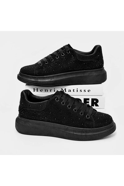 CASUALSTYLE Adidași Damă albi Glamour Night Decorați cu Ștrasuri, Pantofi Cas...