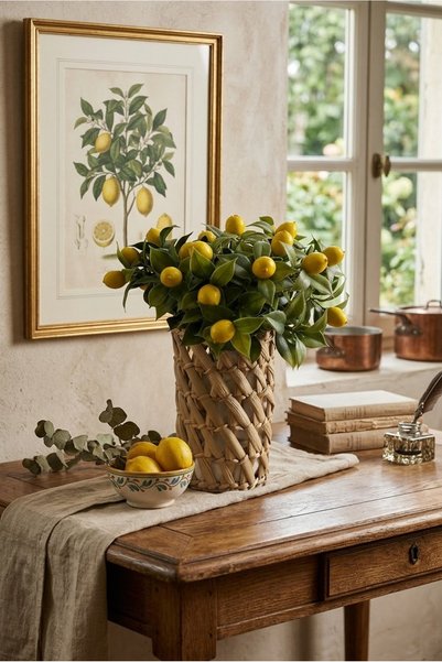 Dekor köşesi Bohemian Wicker Vase & Planter – Handmade Decorative Flower Pot ...