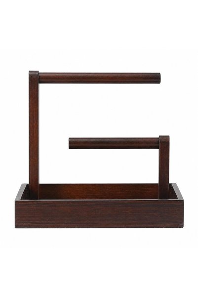 Sweet seven Solid Wood Storage Tray with Handles, Desktop Organizer for Home ...