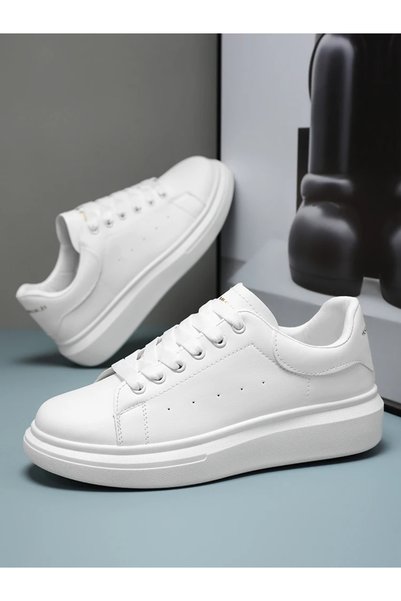 FashionART Adidași dama Albi NeoUrban Bold cu Talpă Groasă Stil Streetwear, S...