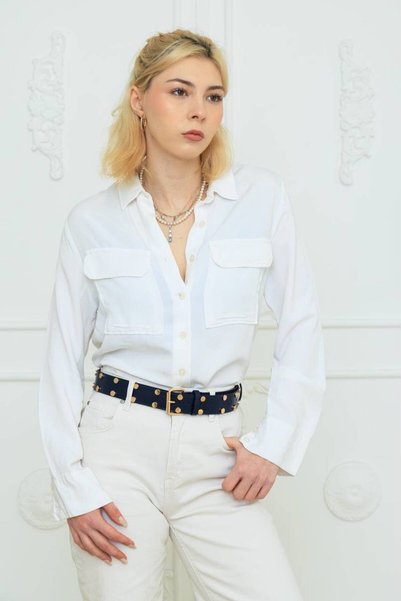 casa di sole Staple Detail Belt