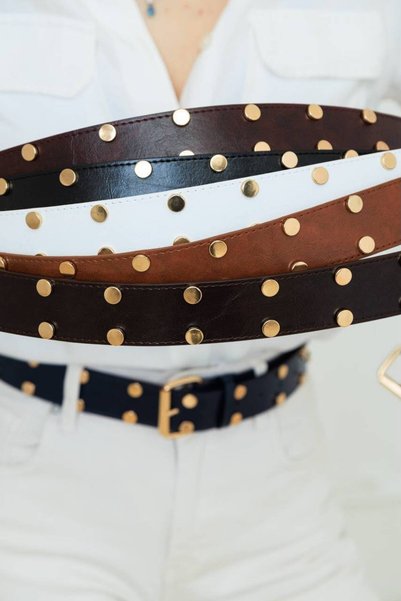 casa di sole Staple Detail Belt