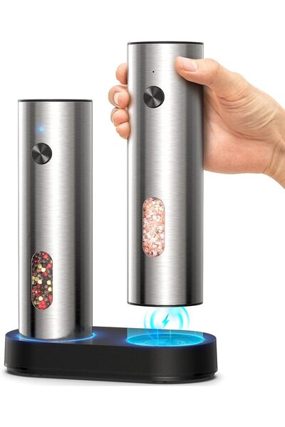 Telfun Salt and Pepper Grinder Set Electric,Rechargeable Salt and Pepper Shak...