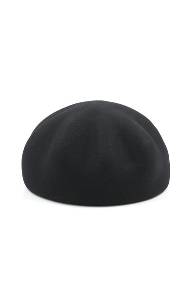 meli melo Palarie neagra rotunda din lana