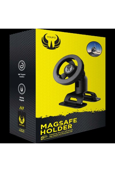 Youfo Magnetic Phone Holder for Car and Office with Foldable Arm – Y4976