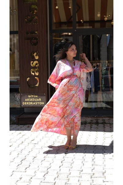casa di sole Imported Batik Pattern Gilded Dress