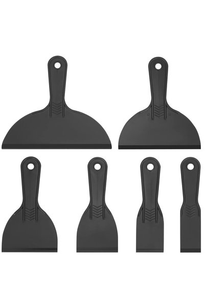 Bukela 6 Piece Plastic Putty Knife Set - Flexible Paint Scraper & Spatula Too...