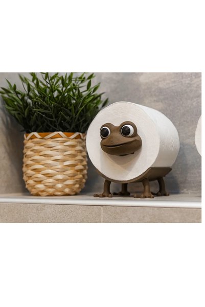 AlaSwan Frog Model Toilet Paper Holder Decorative