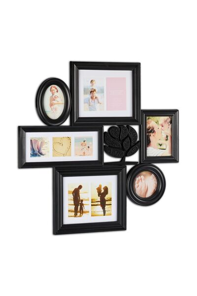 Relaxdays Ramă pentru colaj foto, 10 fotografii, decorativă, 70,5 x 3,5 x 70,...