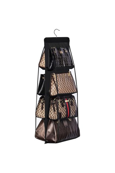 ALMEKAQUZ Handbag Hanging Organizer with 8 Pockets, Foldable Oxford Cloth Han...
