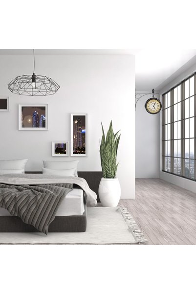Relaxdays Ceas de perete, design retro, 2 fețe, cu cifre romane, 33 x 34 x 10...