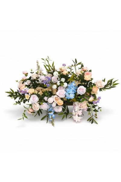 Ruyidecor Aranjament floral artificial decorativ, 75x50 cm, multicolor