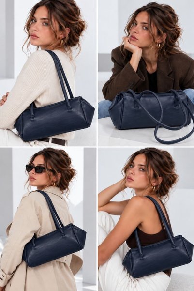 çantamgelsin kadın orta boy omuz çantası yumuşak deri görünümlü günlük ve şık shopper çanta