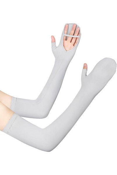 TERRIFI UV Protection Cooling Arm Sleeves - Breathable Ice Silk, Anti-Slip Pa...