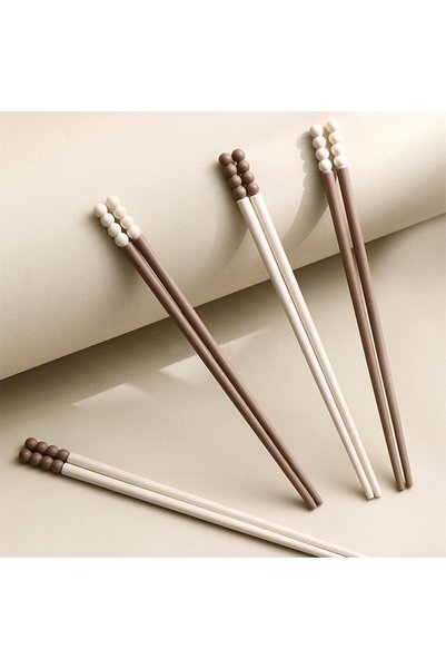 NALACAL Fiberglass Chopsticks, 4-Pack Heat-Resistant Non-Slip Reusable Utensi...