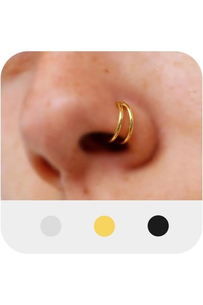 MODRSA حلقة أنف، حلقة أنف مزدوجة، حلقة أنف فضية، حلقة أنف ذهبية، حلقة أنف مرص...