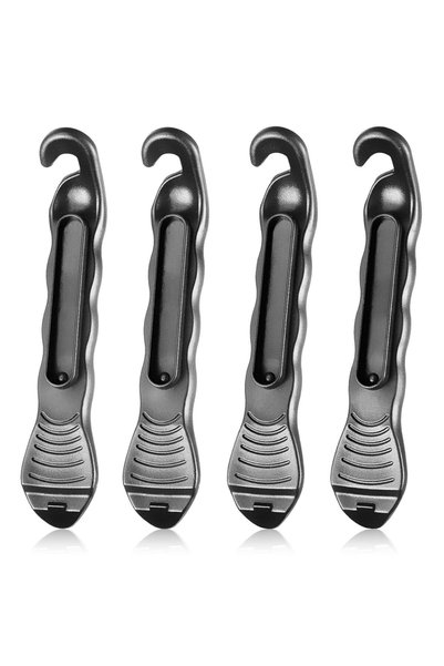 SWIUKPHE Bike Tire Levers 4 Pcs, Compact Roadside Plastic Tire Spoon Set, Lig...