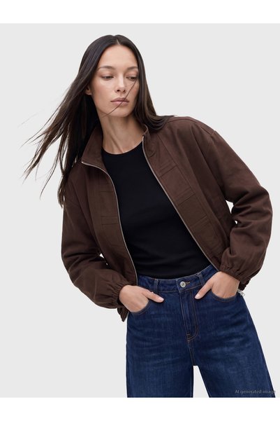 LC Waikiki High-Neck Women's Jean Jacket