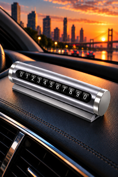 VIVOHOME In-Car Parking Phone Number Display, Adhesive, Rotating Digits, Styl...