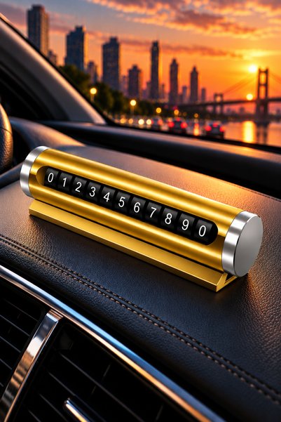 VIVOHOME In-Car Parking Phone Number Display, Adhesive, Rotating Digits, Styl...