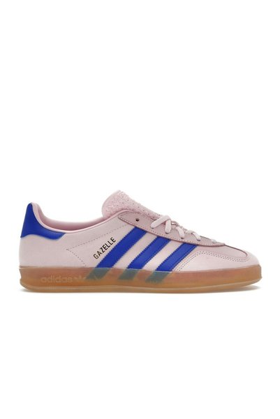 adidas Gazelle de interior, roz transparent, albastru lucios (pentru femei)
