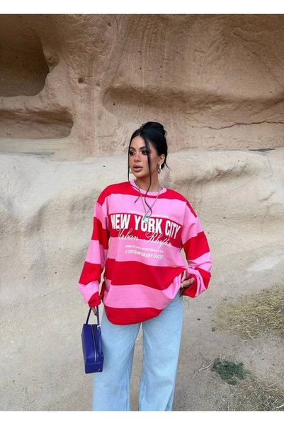 OZD Active Kadın NewYork City Yazılı Sweatshirt