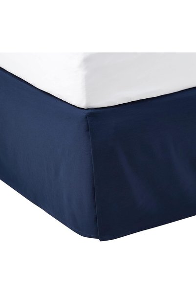 Amazon basics Pleated Bed Skirt - Twin, Navy Blue