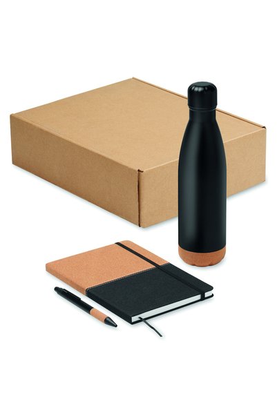 JOY CREATIVE Set cadou 3 piese: termos inox 500 ml, caiet A5 coperta pluta, p...